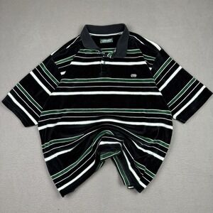 VTG  Ecko Untld Fleece Soft Shirt Mens XL Oversize Hip Hop Stripes Black Green